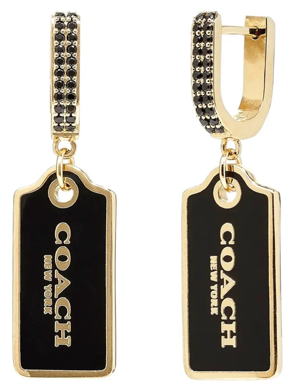Coach Logo Drop Earrings - Picture 1 of 14